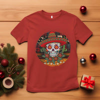 Sugar Skull Mexican Christmas T Shirt - Wonder Print Shop