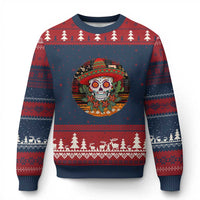Sugar Skull Mexican Xmas Ugly Christmas Sweater - Wonder Print Shop