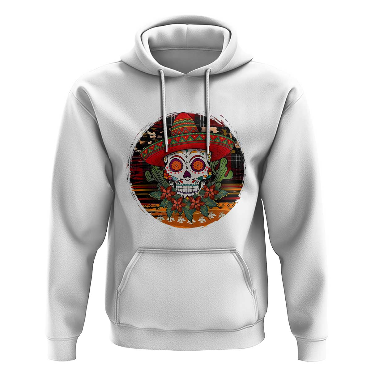 Sugar Skull Mexican Christmas Hoodie - Wonder Print Shop