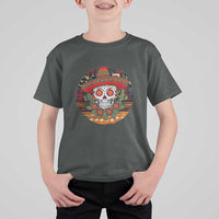 Sugar Skull Mexican Christmas T Shirt For Kid - Wonder Print Shop