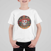 Sugar Skull Mexican Christmas T Shirt For Kid - Wonder Print Shop