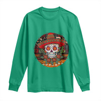 Sugar Skull Mexican Christmas Long Sleeve Shirt - Wonder Print Shop