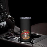 Sugar Skull Mexican Christmas Skinny Tumbler - Wonder Print Shop
