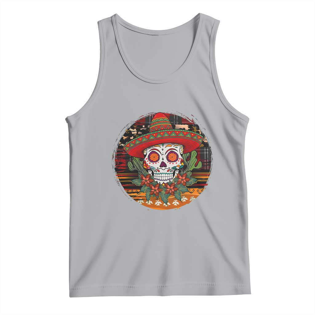 Sugar Skull Mexican Christmas Tank Top - Wonder Print Shop