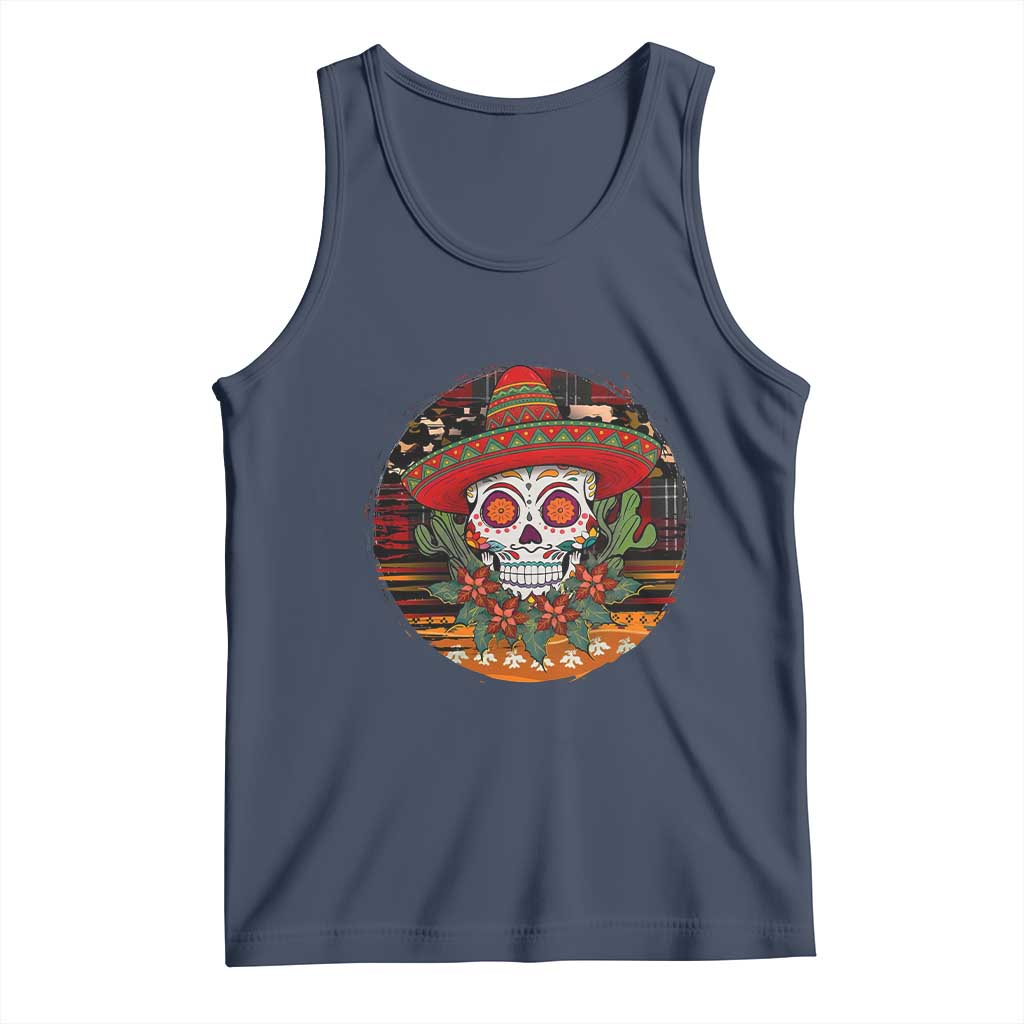 Sugar Skull Mexican Christmas Tank Top - Wonder Print Shop