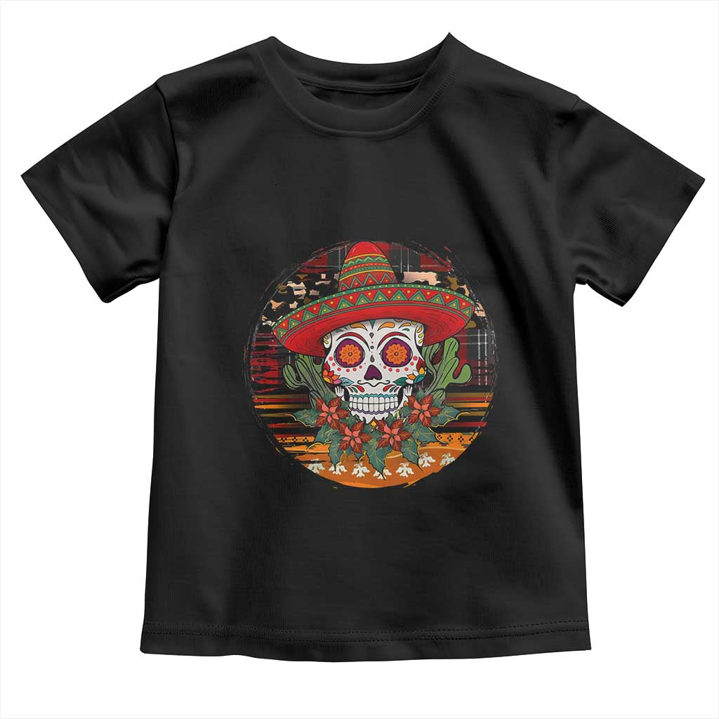 Sugar Skull Mexican Christmas Toddler T Shirt - Wonder Print Shop