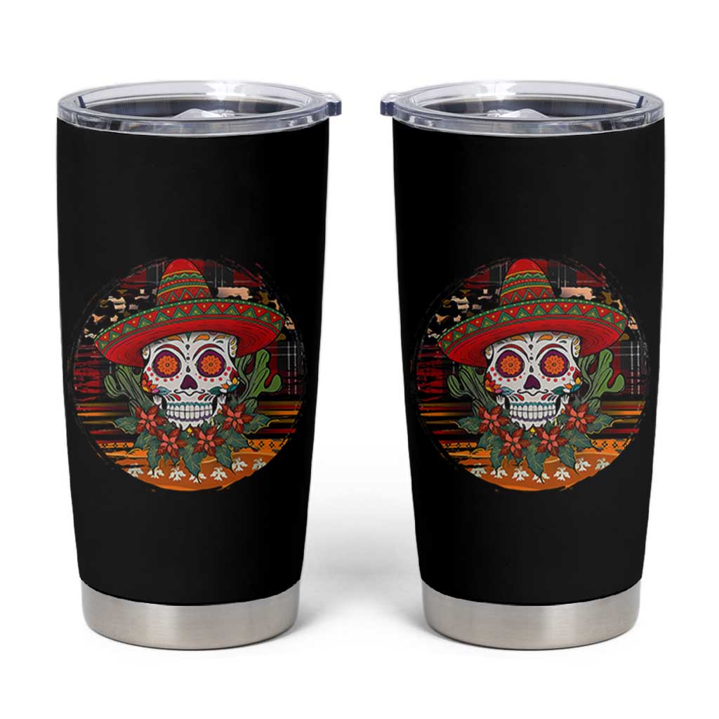 Sugar Skull Mexican Christmas Tumbler Cup - Wonder Print Shop