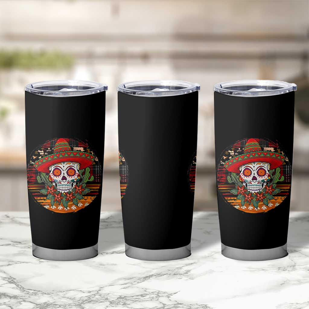 Sugar Skull Mexican Christmas Tumbler Cup - Wonder Print Shop
