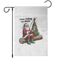 Santa Fishing Chritsmas Garden Flag Funny Fisherman Xmas - Wonder Print Shop
