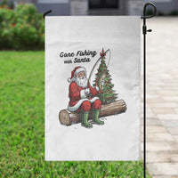 Santa Fishing Chritsmas Garden Flag Funny Fisherman Xmas - Wonder Print Shop