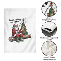 Santa Fishing Chritsmas Garden Flag Funny Fisherman Xmas - Wonder Print Shop