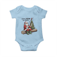 Santa Fishing Chritsmas Baby Onesie Funny Fisherman Xmas - undefined