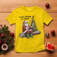 Santa Fishing Chritsmas T Shirt Funny Fisherman Xmas - Wonder Print Shop