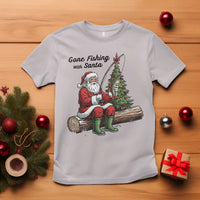 Santa Fishing Chritsmas T Shirt Funny Fisherman Xmas - Wonder Print Shop