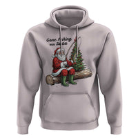 Santa Fishing Chritsmas Hoodie Funny Fisherman Xmas - Wonder Print Shop