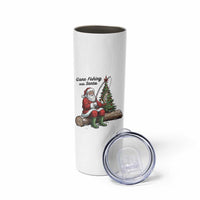 Santa Fishing Chritsmas Skinny Tumbler Funny Fisherman Xmas - Wonder Print Shop