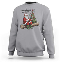 Santa Fishing Chritsmas Sweatshirt Funny Fisherman Xmas - Wonder Print Shop