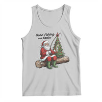 Santa Fishing Chritsmas Tank Top Funny Fisherman Xmas - Wonder Print Shop