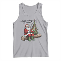Santa Fishing Chritsmas Tank Top Funny Fisherman Xmas - Wonder Print Shop