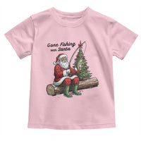 Santa Fishing Chritsmas Toddler T Shirt Funny Fisherman Xmas - Wonder Print Shop