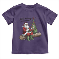 Santa Fishing Chritsmas Toddler T Shirt Funny Fisherman Xmas - Wonder Print Shop