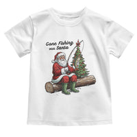 Santa Fishing Chritsmas Toddler T Shirt Funny Fisherman Xmas - Wonder Print Shop