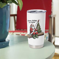 Santa Fishing Chritsmas Tumbler Cup Funny Fisherman Xmas - Wonder Print Shop