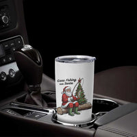 Santa Fishing Chritsmas Tumbler Cup Funny Fisherman Xmas - Wonder Print Shop