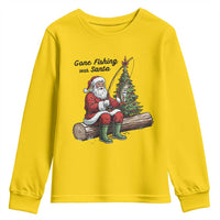Santa Fishing Chritsmas Youth Sweatshirt Funny Fisherman Xmas - Wonder Print Shop