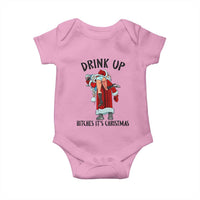 Funny Christmas Wine Baby Onesie Drink Up Bitches It Is Christmas - Wonder Print Shop
