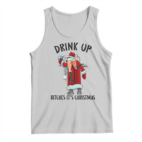 Funny Christmas Wine Tank Top Drink Up Bitches It Is Christmas - Wonder Print Shop