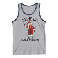 Funny Christmas Wine Tank Top Drink Up Bitches It Is Christmas - Wonder Print Shop