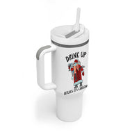 Funny Christmas Wine Tumbler With Handle Drink Up Bitches It Is Christmas - Wonder Print Shop