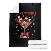 Funny Christmas Wine Throw Blanket Santa Feeling Xmas - Wonder Print Shop