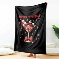 Funny Christmas Wine Throw Blanket Santa Feeling Xmas - Wonder Print Shop
