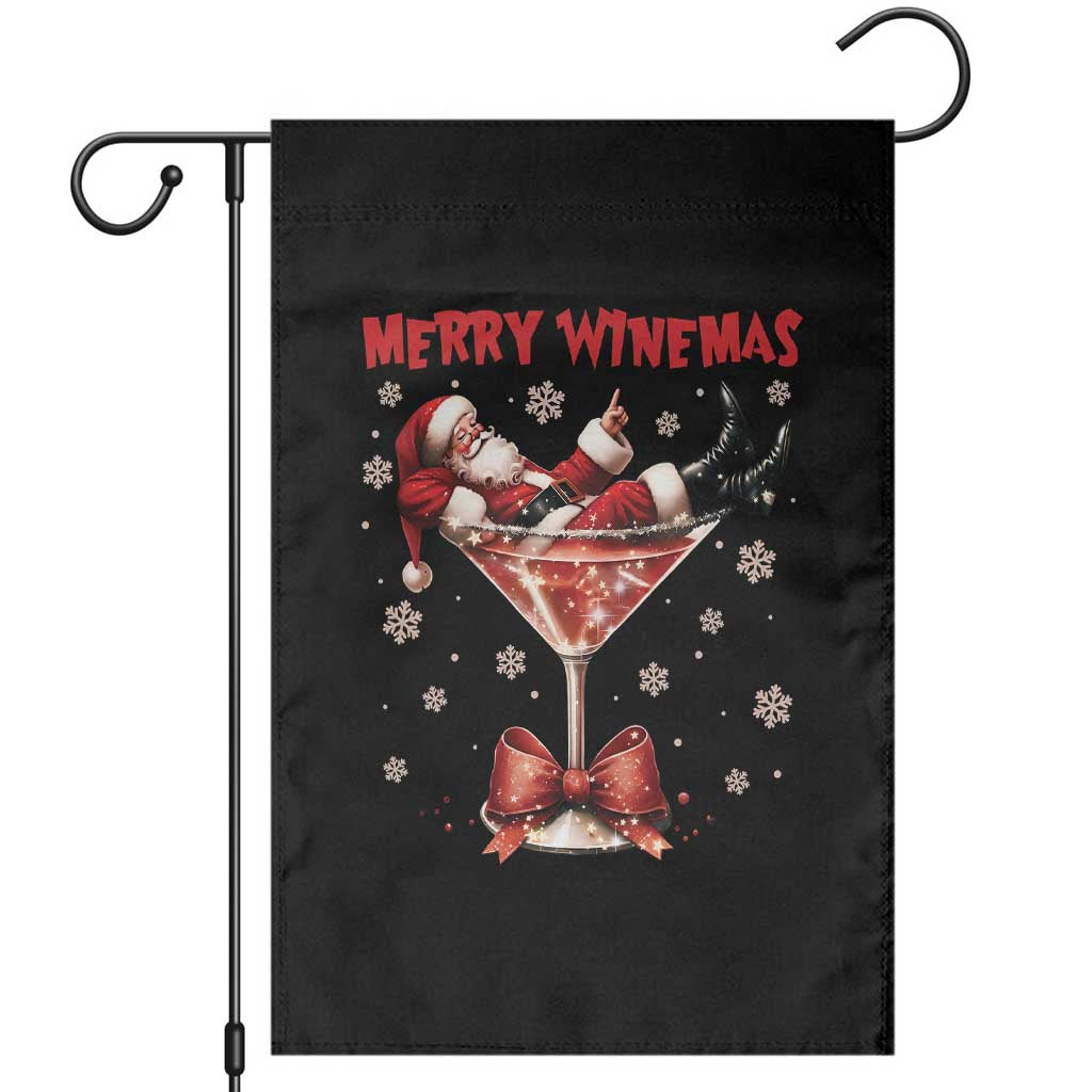 Funny Christmas Wine Garden Flag Santa Feeling Xmas - Wonder Print Shop