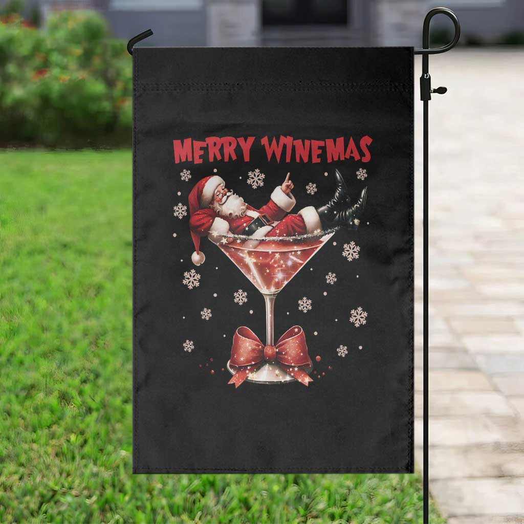 Funny Christmas Wine Garden Flag Santa Feeling Xmas - Wonder Print Shop