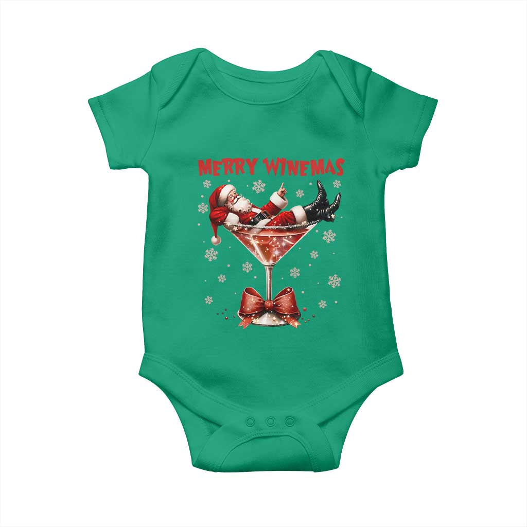 Funny Christmas Wine Baby Onesie Santa Feeling Xmas - Wonder Print Shop