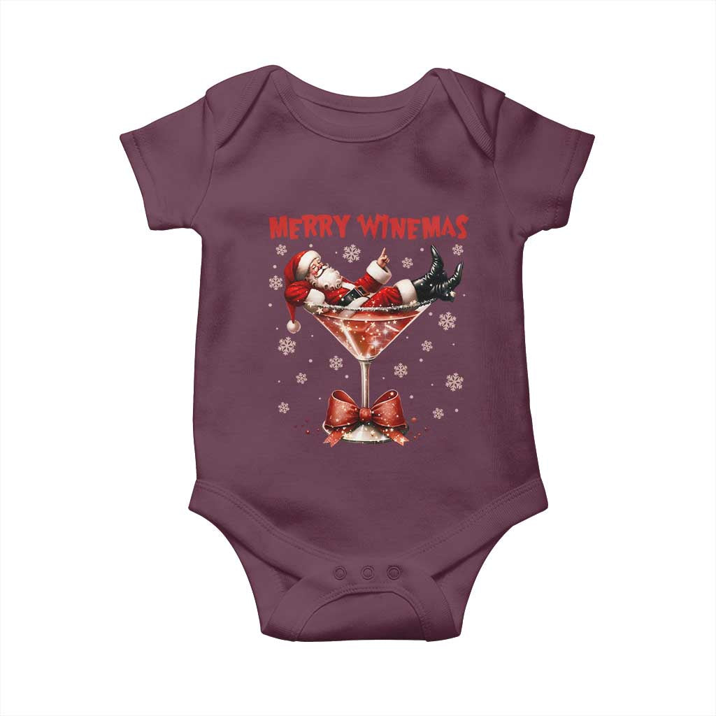 Funny Christmas Wine Baby Onesie Santa Feeling Xmas - Wonder Print Shop