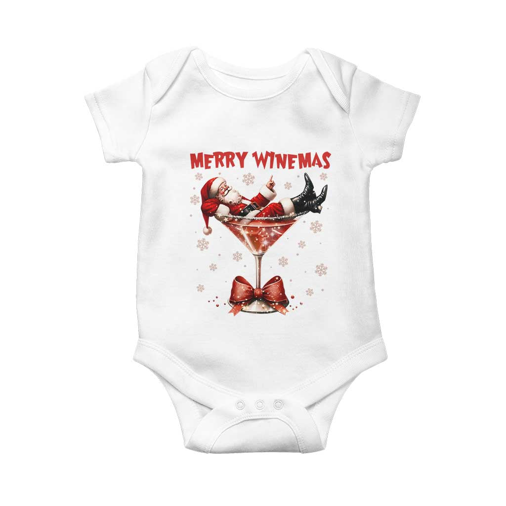 Funny Christmas Wine Baby Onesie Santa Feeling Xmas - Wonder Print Shop