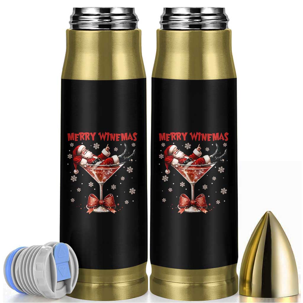 Funny Christmas Wine Bullet Tumbler Santa Feeling Xmas - Wonder Print Shop