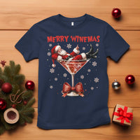 Funny Christmas Wine T Shirt Santa Feeling Xmas - Wonder Print Shop
