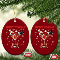 Funny Christmas Wine Ceramic Ornament Santa Feeling Xmas - Wonder Print Shop