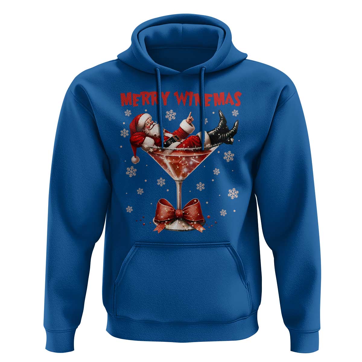 Funny Christmas Wine Hoodie Santa Feeling Xmas - Wonder Print Shop