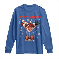Funny Christmas Wine Long Sleeve Shirt Santa Feeling Xmas - Wonder Print Shop