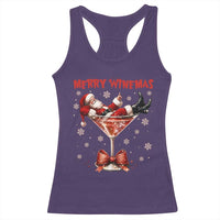 Funny Christmas Wine Racerback Tank Top Santa Feeling Xmas - Wonder Print Shop