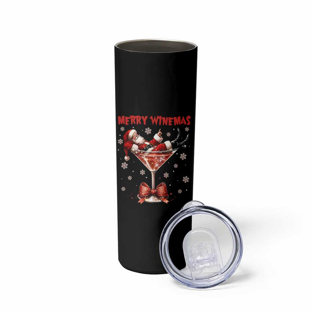 Funny Christmas Wine Skinny Tumbler Santa Feeling Xmas - Wonder Print Shop