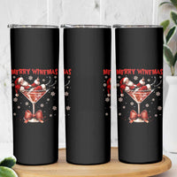 Funny Christmas Wine Skinny Tumbler Santa Feeling Xmas - Wonder Print Shop