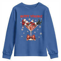 Funny Christmas Wine Youth Sweatshirt Santa Feeling Xmas - Wonder Print Shop