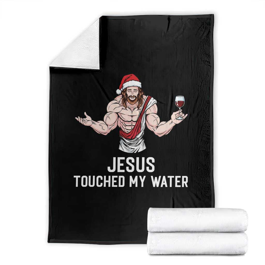 Funny Christmas Wine Throw Blanket Jesus Drank Wine - Wonder Print Shop
